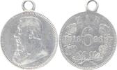 Südafrika Sixpence Republik 1852-1902. -