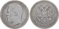 Russland Nikolaus II. 1894-1917. 50 Kopeken -Poltina- 1899 sehr schön