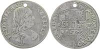 Brandenburg-Preussen 1/3 Taler 1672 Friedrich Wilhelm der Grosse Kurfürst 1640-1688. gelocht, Prägeschw., sehr schön