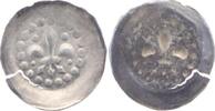 Pfalz-Kurlinie Eins. Pfennig auf Strassburger Schlag Ruprecht I. der Rote 1353-1390. -