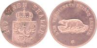 Brandenburg-Preussen Cu-3-Pfennig (sogen. Ratten- oder Ratzen-Dreier) Friedrich Wilhelm IV. 1840-1861. -