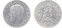 Bayern 3 Mark 1914 D Ludwig III. 1913-1918. min. Rf. u. Kr., vz-Stempelglanz