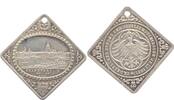 Deutsche Bundesschiessen Versilb. Klippe (von A. Paul) Deutsches Bundesschiessen Frankfurt 1887 (9. u. 25-jährig. Jubiläumsschiessen übliches O.-...