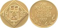  GOLD-Medaille (bei Poellath, Schrobenhausen) 1927 Deutsche Bundesschiessen Deutsches Bundesschiessen München 1927 (18.). matt, flacher Rf., Stem...
