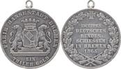 Gedenk- Taler 1865 Deutsche Bundesschiessen Deutsches Bundesschiessen Bremen 1865 (2.). alte Tragöse, s-ss