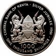 1000 shillings Kenya  1991, NGC PF70 UC, "Silver Jubilee of Central Bank, President Daniel arap Moi" Top Pop