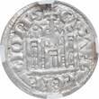 Spain, Castile and Leon 1 dinero 1286-1288, NGC MS63, "Sancho IV (1284 - 1295)"