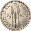 3 pence Southern Rhodesia  1947, PCGS MS63, "British colony (1932 - 1955)"