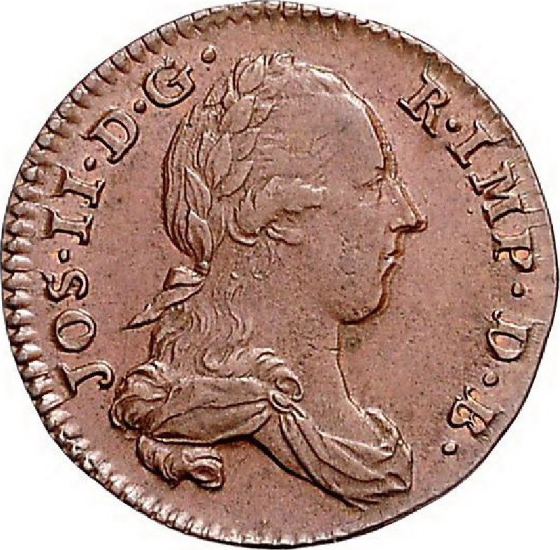 1 liard Austrian Netherlands 1788, AU, Emperor Joseph II (1765 1790