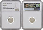 5 cents Straits Settlements 1910 B, NGC MS63, King Edward VII (1902 - 1910) -