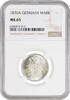 1 mark Germany 1876 A, NGC MS65, German Empire (1871 - 1922) Top Pop -