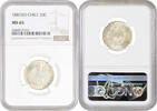 20 centavos Chile So, NGC MS65, Republic of Chile (1851 - 1898) -