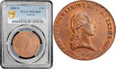 6 kreuzer Austria 1800 B, PCGS MS63 RB, Emperor Franz II (1792 - 1835) -