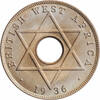 1/2 penny British West Africa 1936, NGC MS65, King Edward VIII (01-12.1936) -