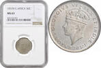 50 cents British East Africa 1937 H, NGC MS63, King George VI (1937 - 1952) -