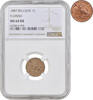1 centime Belgium DER, NGC MS64 RB, King Leopold II (1865 - 1909) THIN FLAN KM# 32.2 -