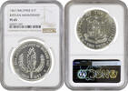 1 peso Philippines 1967, NGC PL65, 25th Anniversary - Bataan Day -