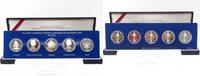 25 dollars British Territories 5, 10 1983, PROOF SET, The Coronation Jubilee Crown Coins -