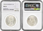 2 kronor Sweden 1904 EB, NGC MS63, King Oscar II (1873 - 1907) -