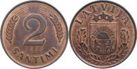2 santimi Latvia 1939, UNC, First Republic (1922 - 1940) -