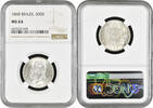 500 reis Brazil 1868, NGC MS64, Emperor Pedro II (1831 - 1889) -
