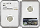 10 cents Straits Settlements 1899, NGC MS62, Queen Victoria (1845 - 1901) -