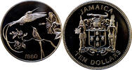 10 dollars Jamaica 1980, PROOF, Hummingbird -