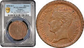 10 centimes Monaco 1838 M, PCGS MS63 BN, Prince Honore V (1819 - 1841) -