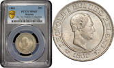 20 centimes Belgium 1861, PCGS MS65, King Leopold I (1832 - 1865) -