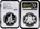10 latu Latvia 1996, NGC PF69 UC, Endangered Animals - Corn Crake -