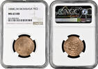 1 pice Mombasa 1888 CM, NGC MS63 RB, British East Africa Company (1888 - 1890) -