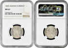 1 corona Austria 1893, NGC MS61, Emperor Franz Joseph I (1848 - 1916) -