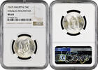 50 centavos Philippines 1947 S, NGC MS64, General Douglas MacArthur -