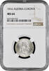 1 corona Austria 1916, NGC MS64, Emperor Franz Joseph I (1848 - 1916) -