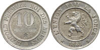 10 centimes Belgium 1864, UNC, King Leopold I (1832 - 1865) -