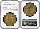 5 francs Belgium 1917, NGC MS65, Ghent - WW1 German Occupation Coinage Top Pop -