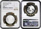 100 pesos Mexico 2012 Mo, NGC PL68, Second Empire, 1 Peso 1866 -