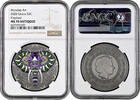 2 cedis Ghana 2020, NGC MS70, Mandala Art - Elephant Top Pop -