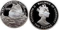 2 pounds Guernsey 1998, PROOF, WWF Conserving Nature - Brimstone Butterfly -