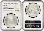 1 peso Mexico Mo AM, NGC MS63, Republic of Mexico (1863 - 1905) -