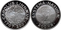 200 kronor Sweden 2007, PROOF, 300th Anniversary - Birth of Carl von Linne -