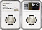 1 schilling Austria 1925, NGC MS63, First Republic (Shilling) (1925 - 1938) -