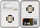 50 centimes Belgium Flemish, NGC MS64, King Leopold II (1865 - 1909) -