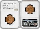 5 centimes France TORCH, NGC MS65 RB, Third Republic (1870 - 1941) -