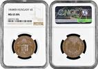 4 krajczar Hungary 1868 KB, NGC MS65 BN, Emperor Franz Joseph I (1848 - 1916) -