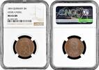 Hesse-Kassel 3 hellers 1854, NGC MS65 BN, Frederick William (1847-1866) Pop1/0 -