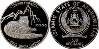500 afghanis Afghanistan 2000, PROOF, WWF for Nature - Snow Leopard silver -
