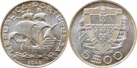 5 escudos Portugal 1948, BU, Portuguese Republic (1911 - 1969) -