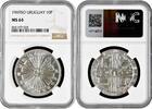 1000 pesos Uruguay So, NGC MS64, FAO silver coin -