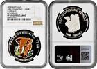 1000 francs Congo Republic 1996, NGC PF67 UC, African Fauna - Elephant silver -